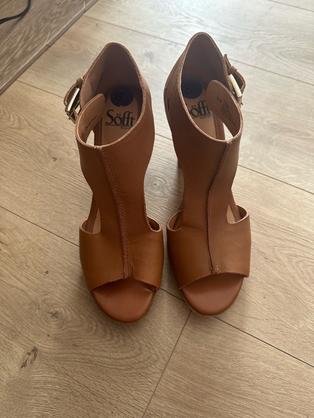 Söfft Brown Open-Toe Sandals